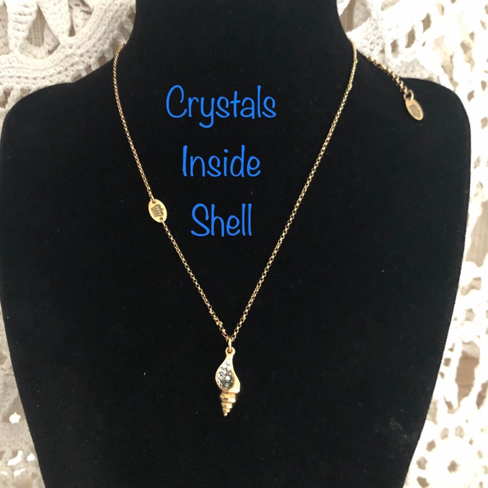 Vintage Juicy Couture HTF Deadstock Shell Adorned With Crystals Inside Shell Nec - Picture 2 of 7